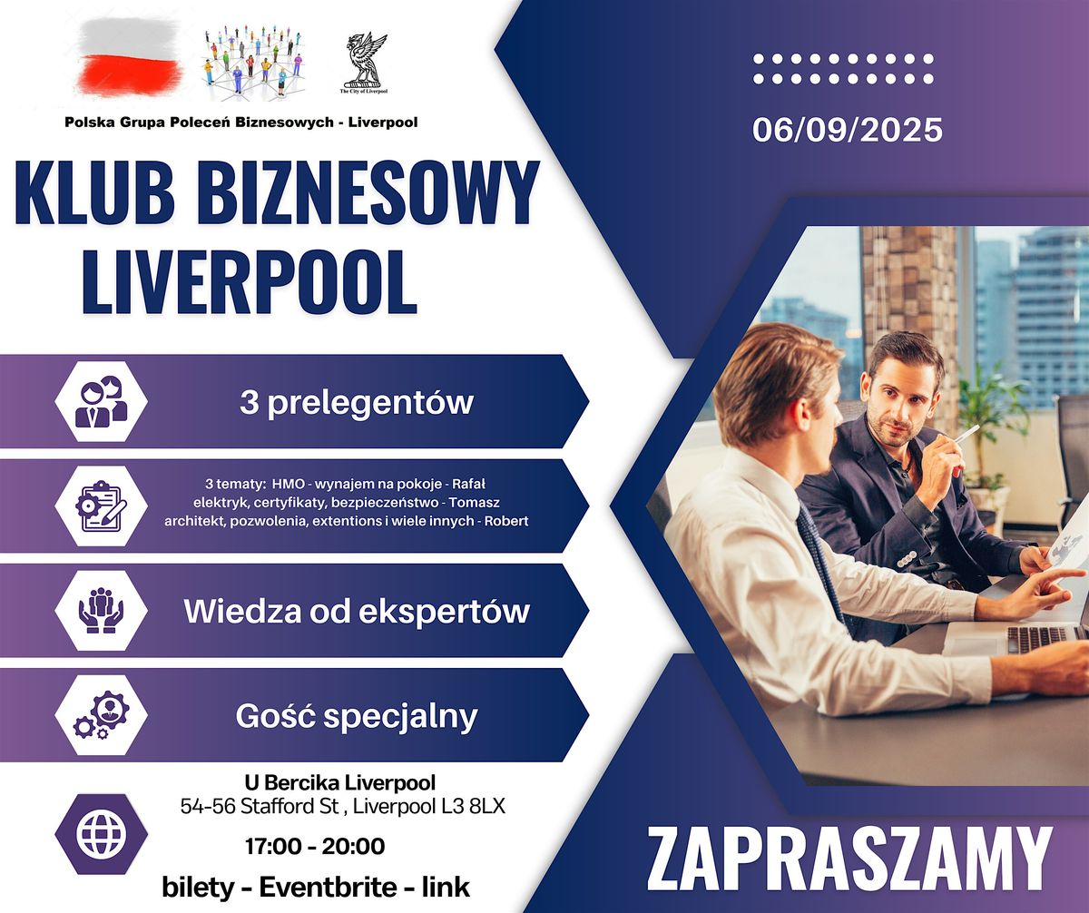 Klub Biznesowy Liverpool - 06\/09\/2025 - dla ka\u017cdego