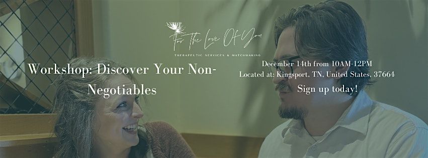 Workshop 1: Discover Your Non-Negotiables