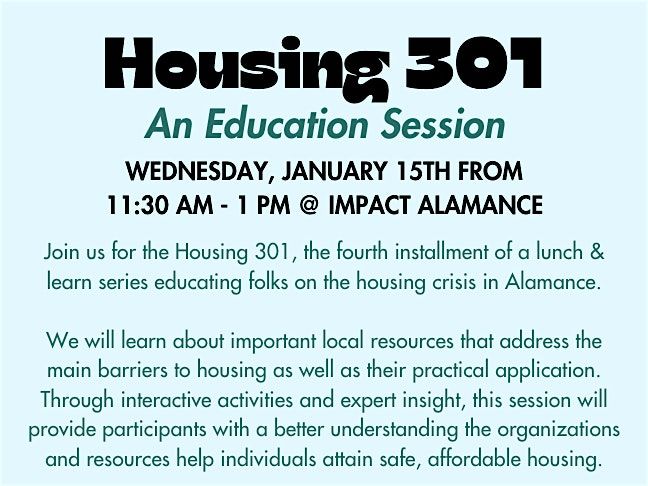 Housing 301: A Lunch & Learn Session