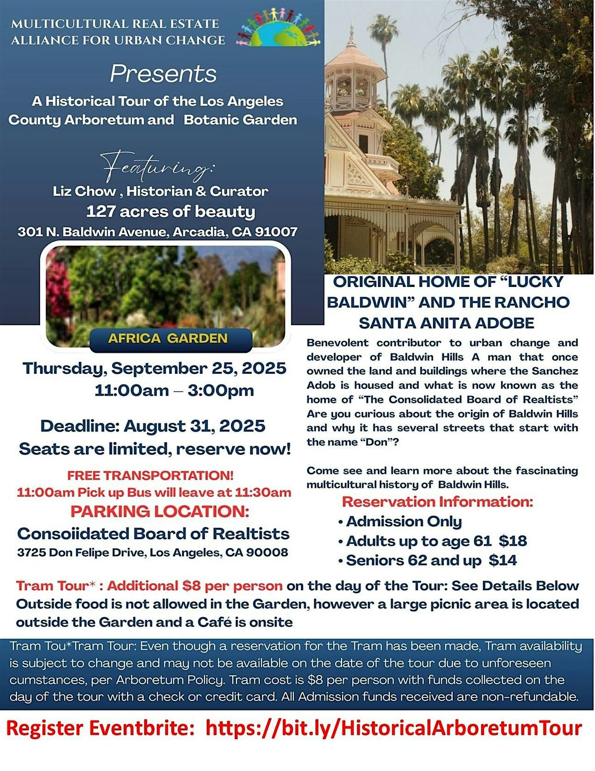Historical Tour of the Los Angeles County Arboretum and Botanic Garden