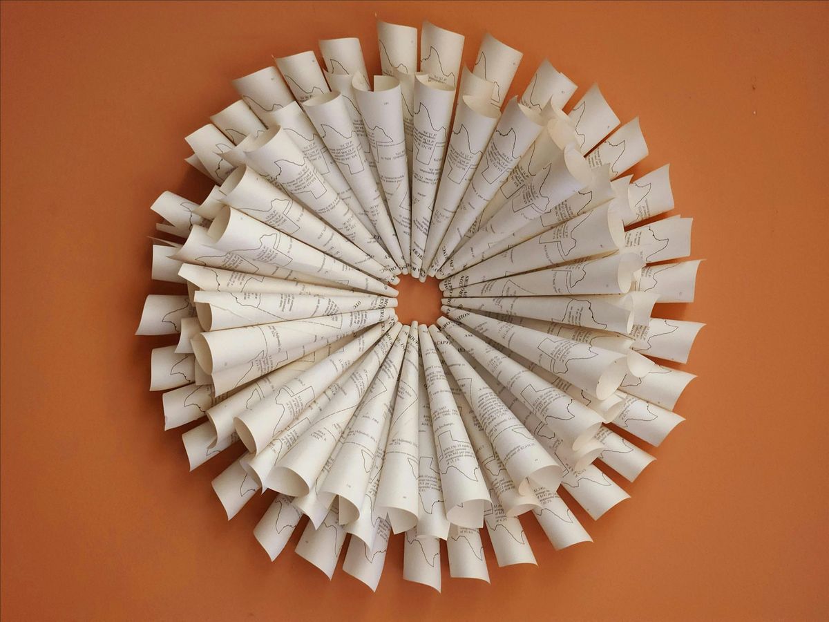 Book Page Wreath