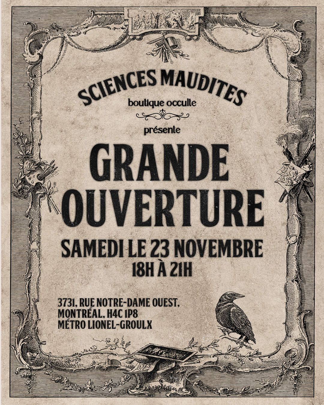 Grande ouverture de Sciences Maudites\ud83c\udf1b boutique occulte