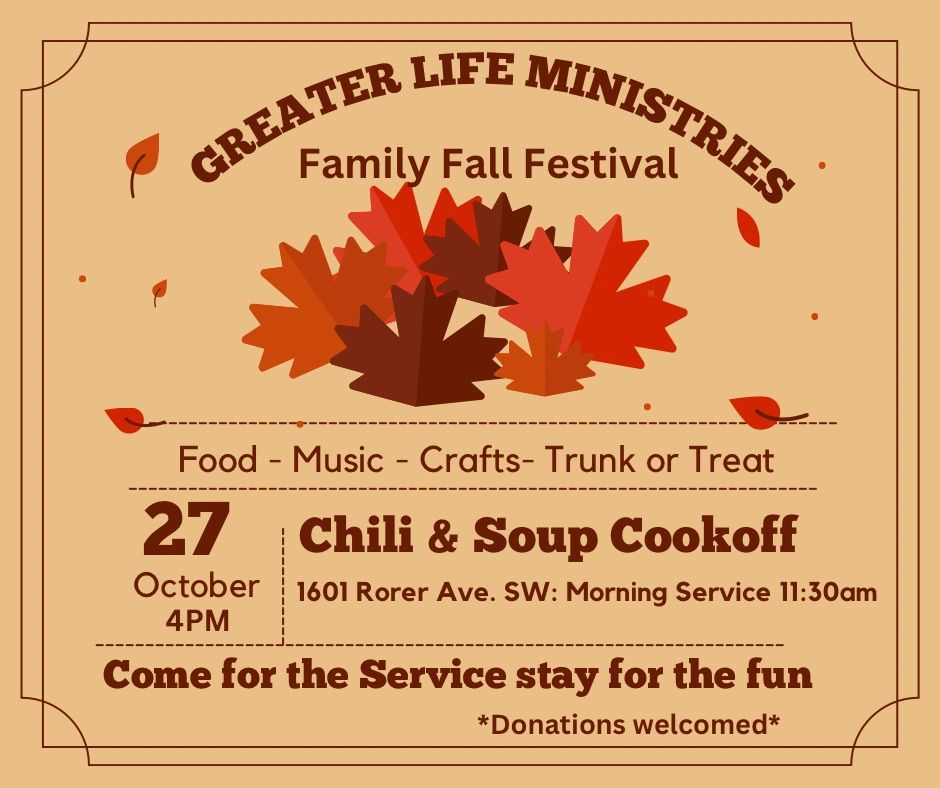 Greater Life Ministries presents: Family Fall Festival 