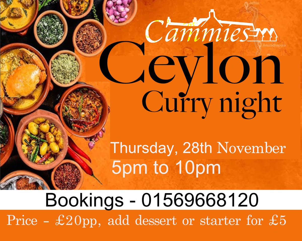 Cammies Ceylon Curry night