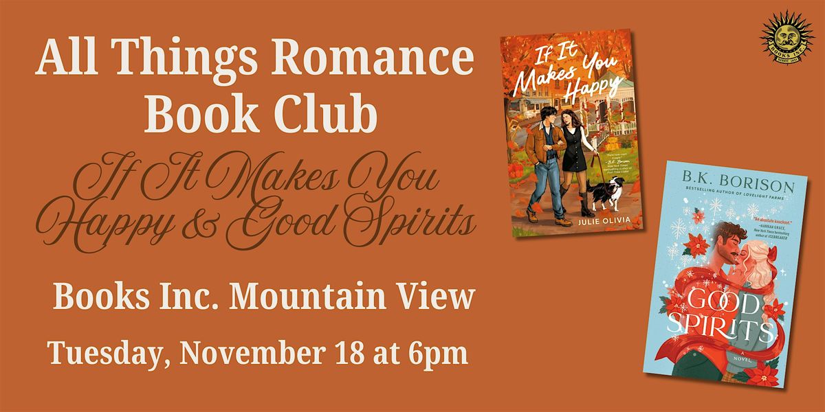ALL THINGS ROMANCE BOOK CLUB at Books Inc. Mountain View