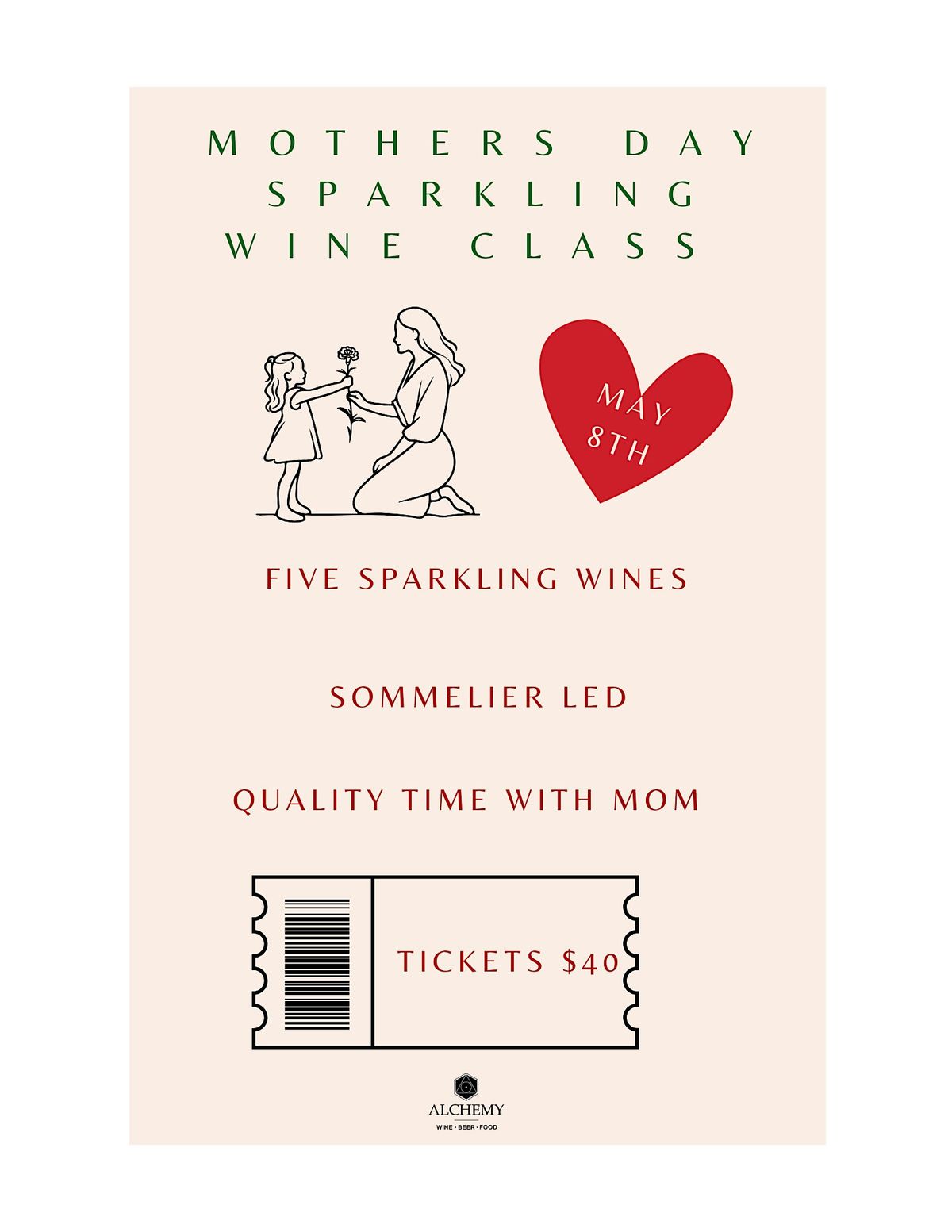 Mothers Day Sparkling Wine Class