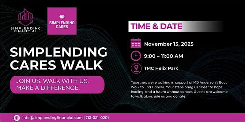 Simplending Cares:  MD Anderson's Boot Walk to End Cancer