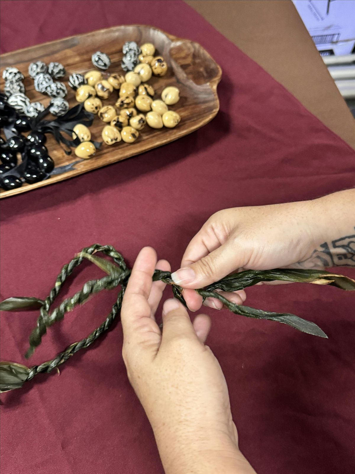 Ti Leaf Bracelet Making Craft Class