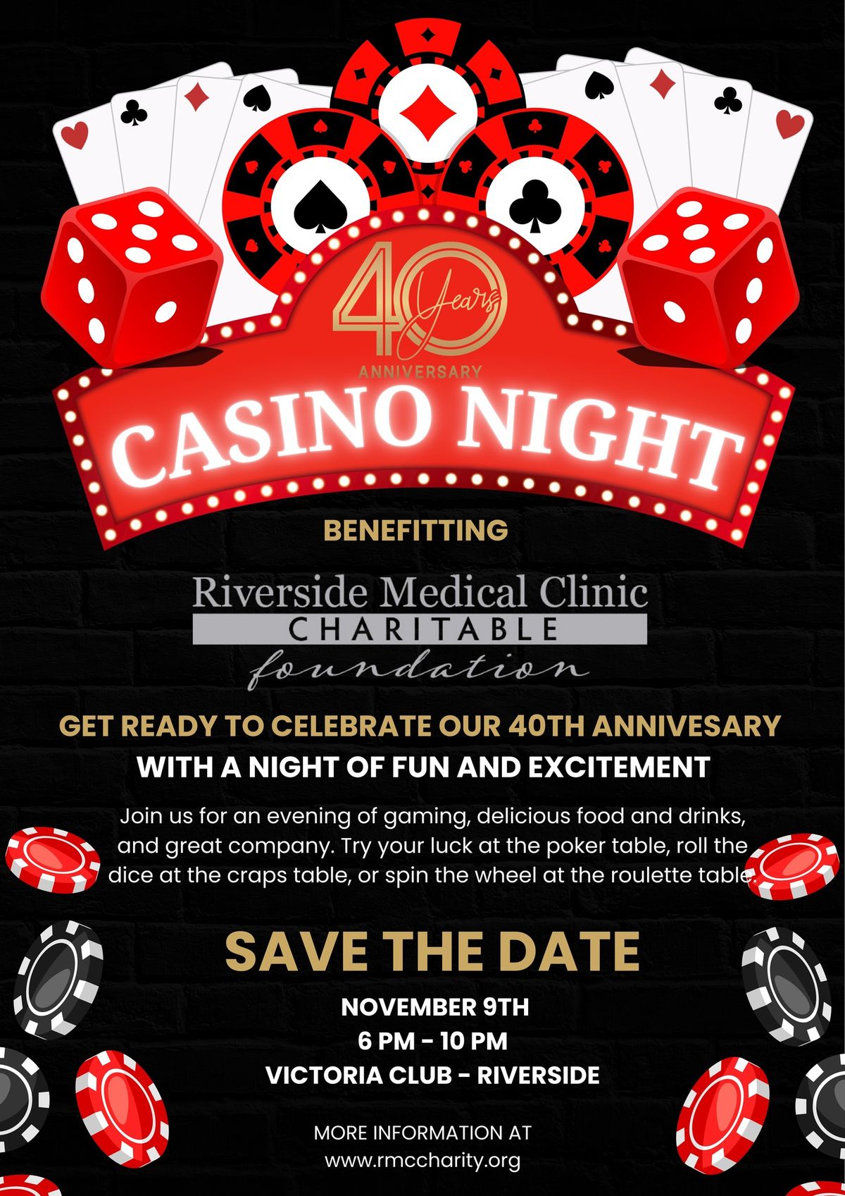 40th Year Celebration - Casino Night