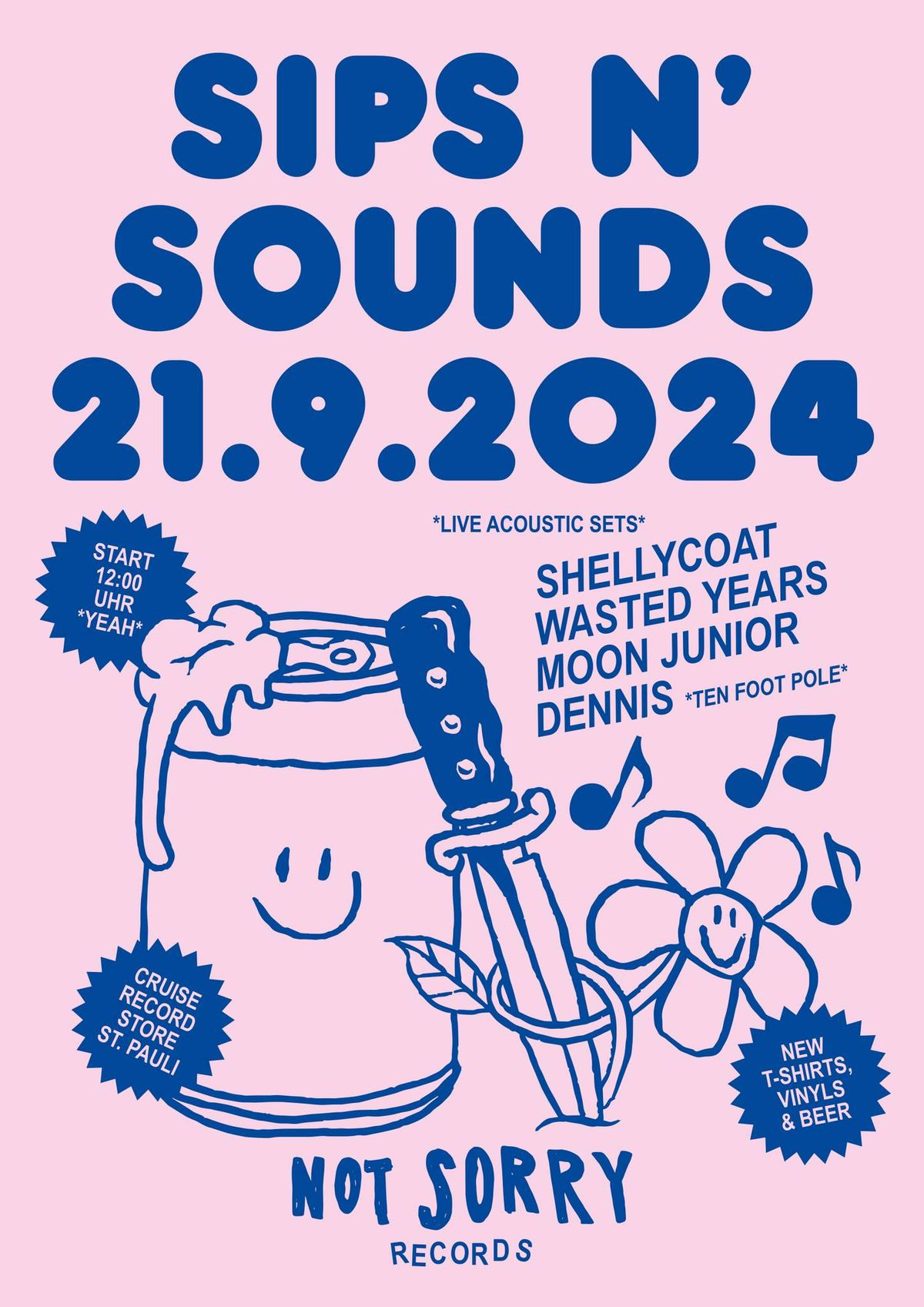 Sips & Sounds w\/ Ten Foot Pole \u2022 Wasted Years \u2022 Shellycoat \u2022 Moon Junior