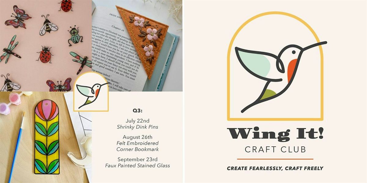Wing It! Craft Club - Faux Painted Stained Glass