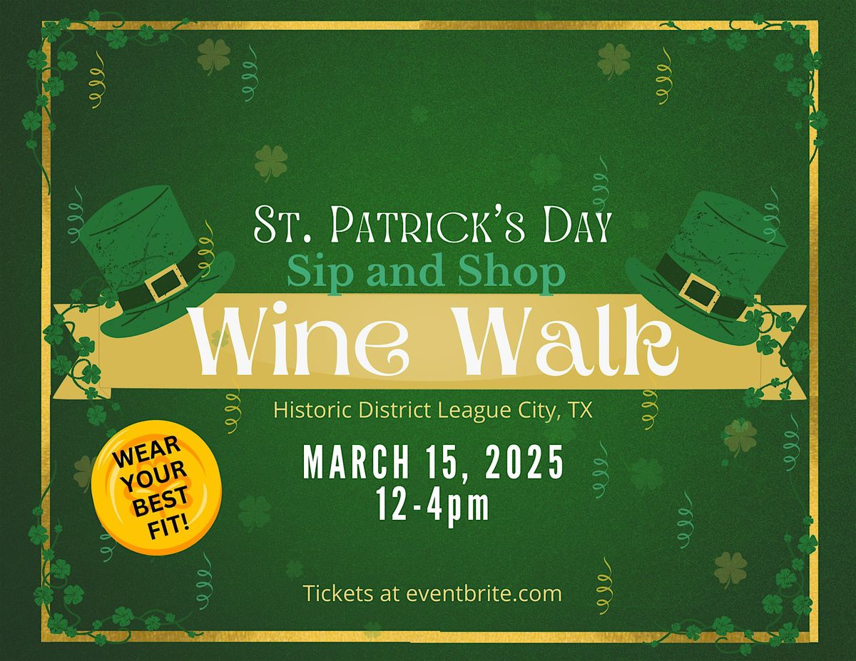 St. Patrick's Day Sip & Shop Wine Walk