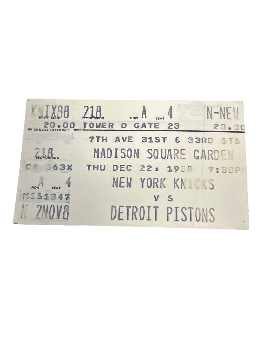Detroit Pistons at New York Knicks Tickets