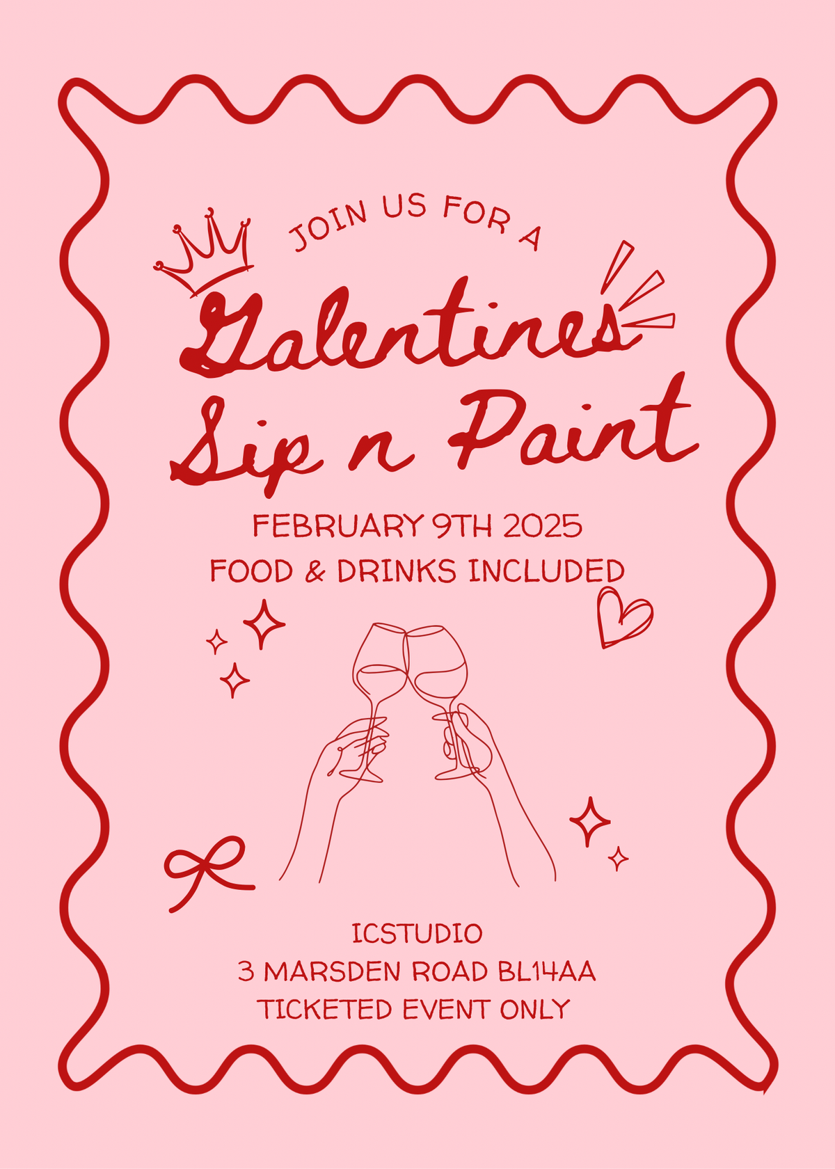 INFINITY CREATES GALENTINES SIP N PAINT NIGHT