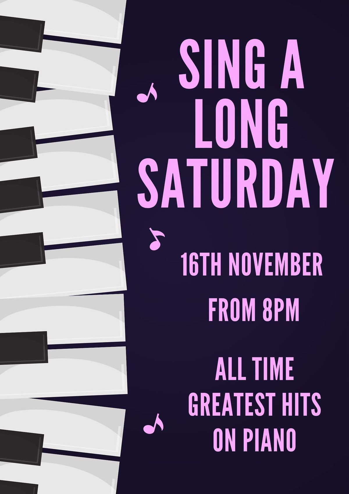 Sing along Saturday 