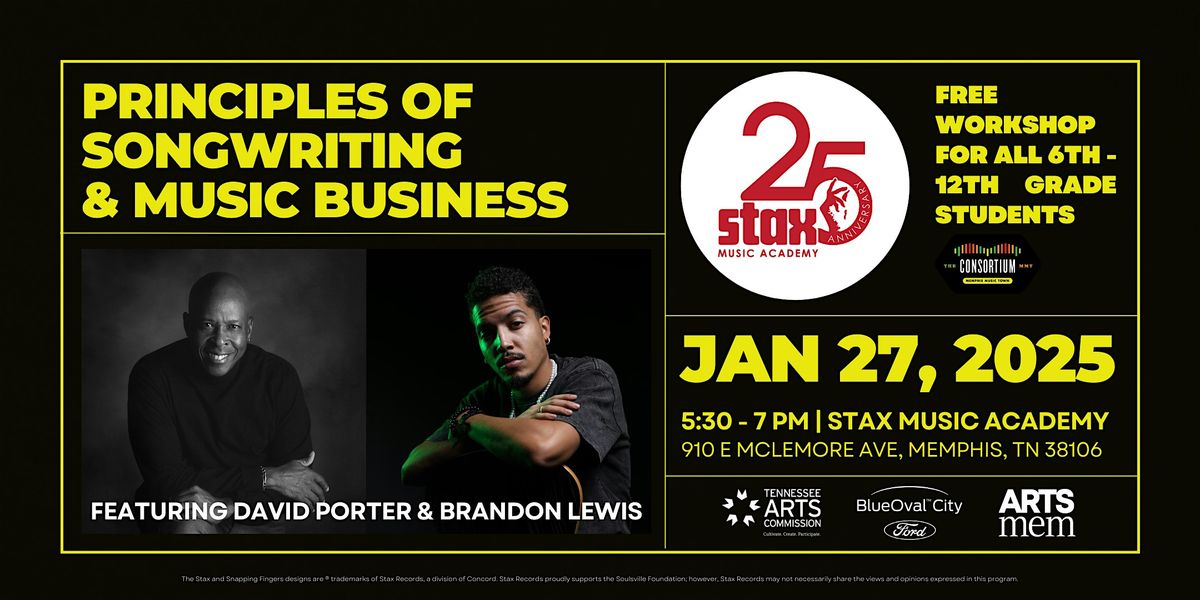 Principles of Songwriting & Music  with David Porter and Brandon Lewis