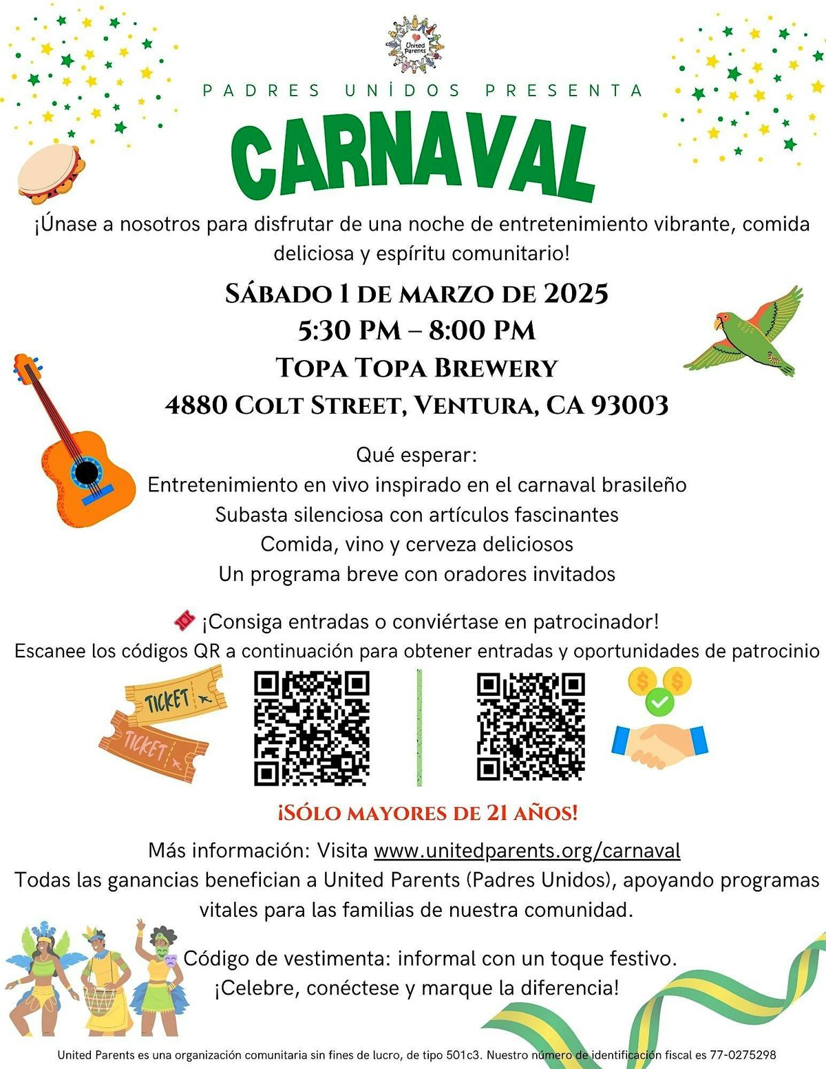 United Parents Presents Carnaval Fundraiser