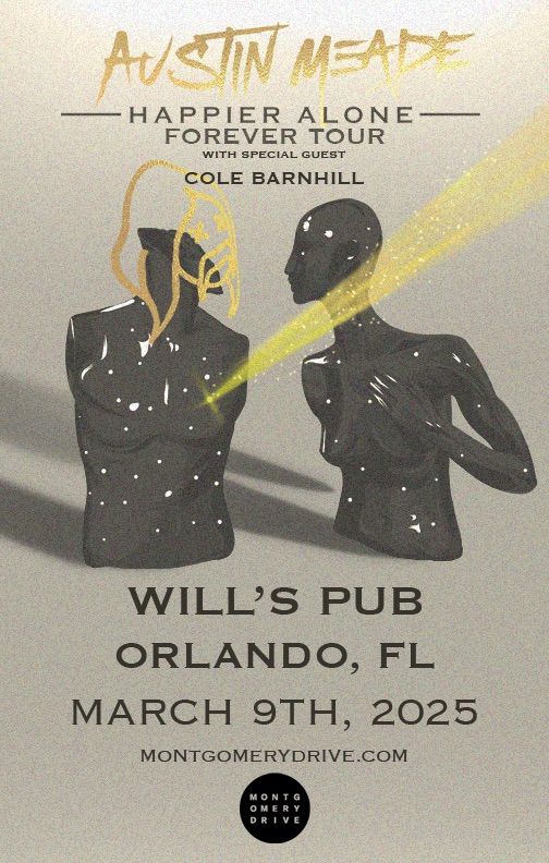 Austin Meade - Happier Alone Forever Tour with Cole Barnhill at Will\u2019s Pub - Orlando, FL