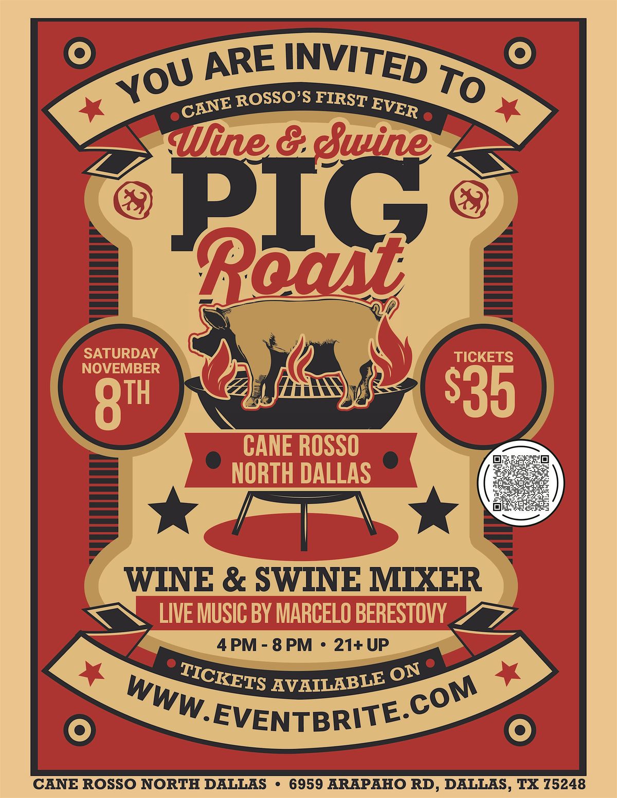 Cane Rosso's Wine & Swine Pig Roast Mixer