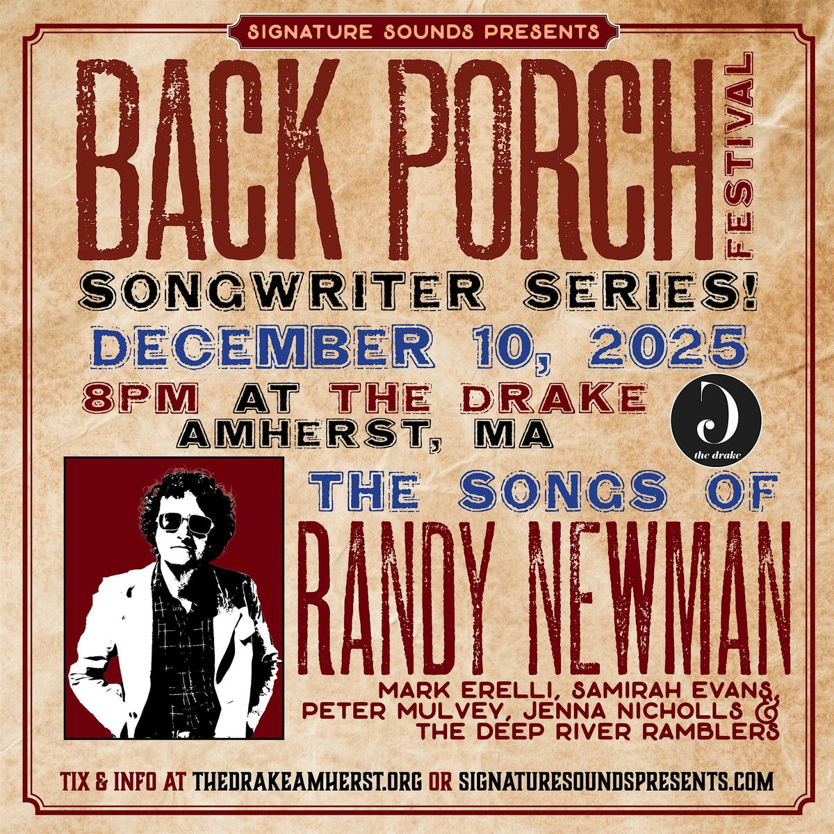 The Songs of Randy Newman - Back Porch Songwriter Series