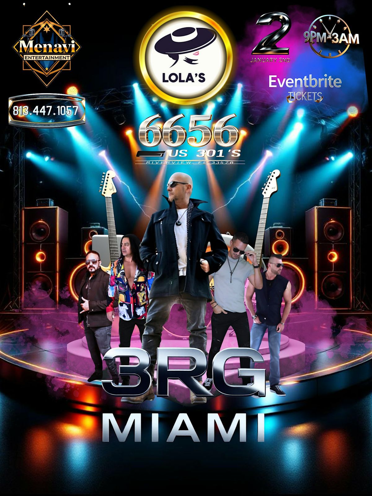 American and Latin Rock Music With Recording Artist  3RG Miami