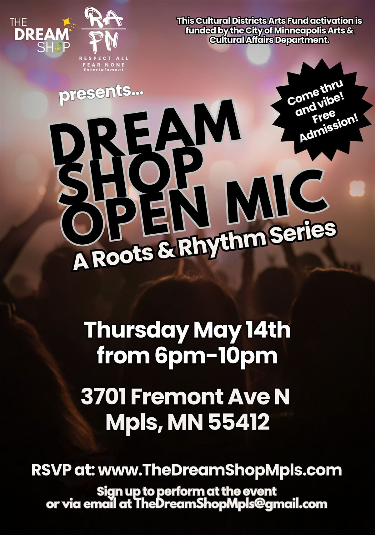 Open Mic Nights at The DREAM Shop