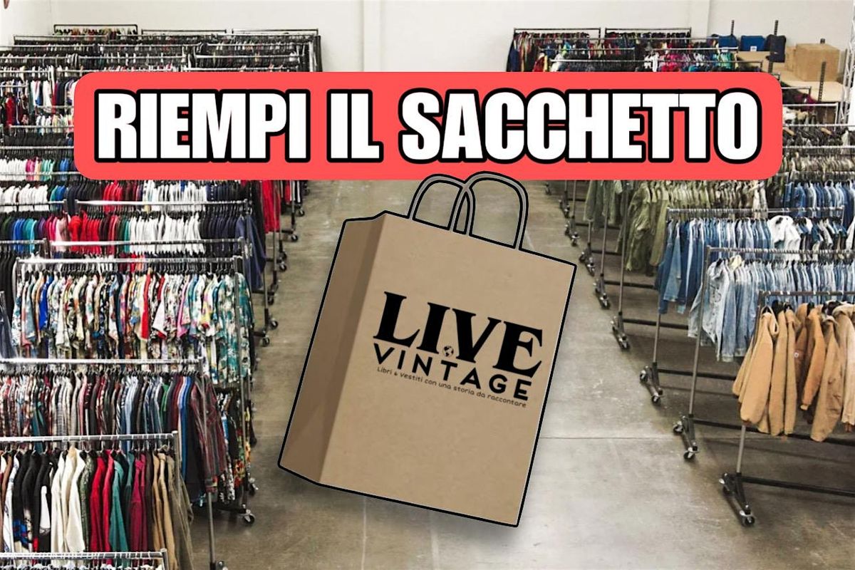 Riempi il sacchetto di libri e vestiti - Live vintage