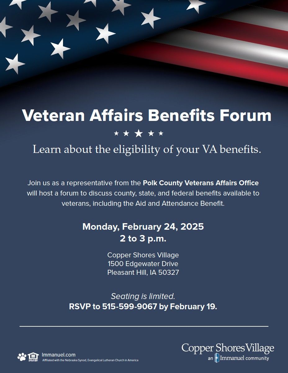 Copper Shores Village + Veteran Affairs Benefits Forum