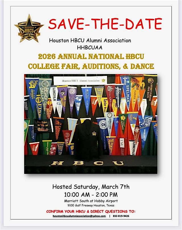 2026 HHBCUAA ANNUAL NATIONAL HBCU COLLEGE FAIR, AUDITIONS & DANCE