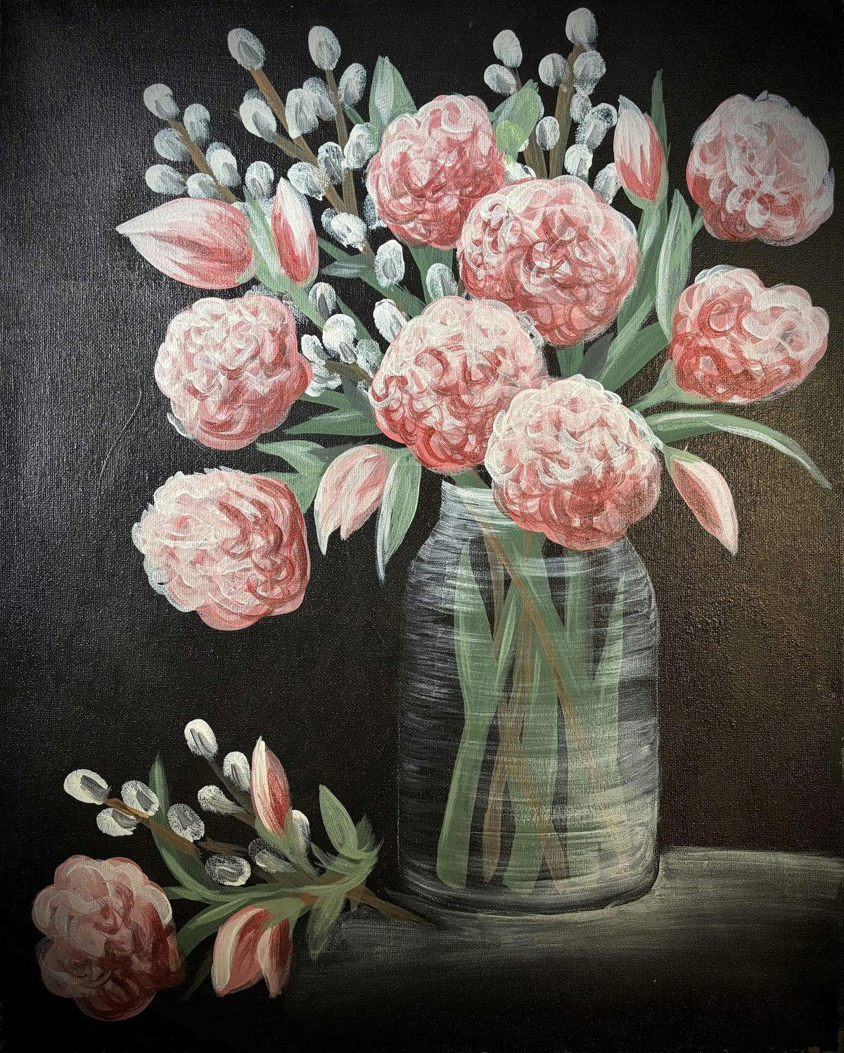 Peony Bouquet Paint Party