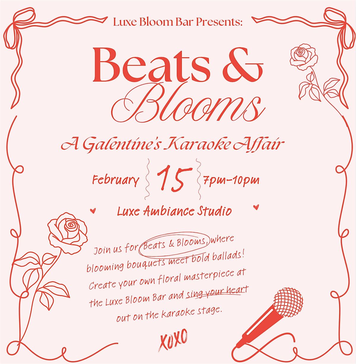 Beats and Blooms: A Galentine's Karaoke Affair