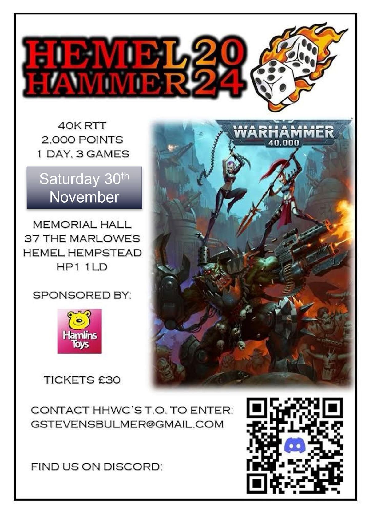 Hemel Hammer 2024: Warhammer 40K RTT