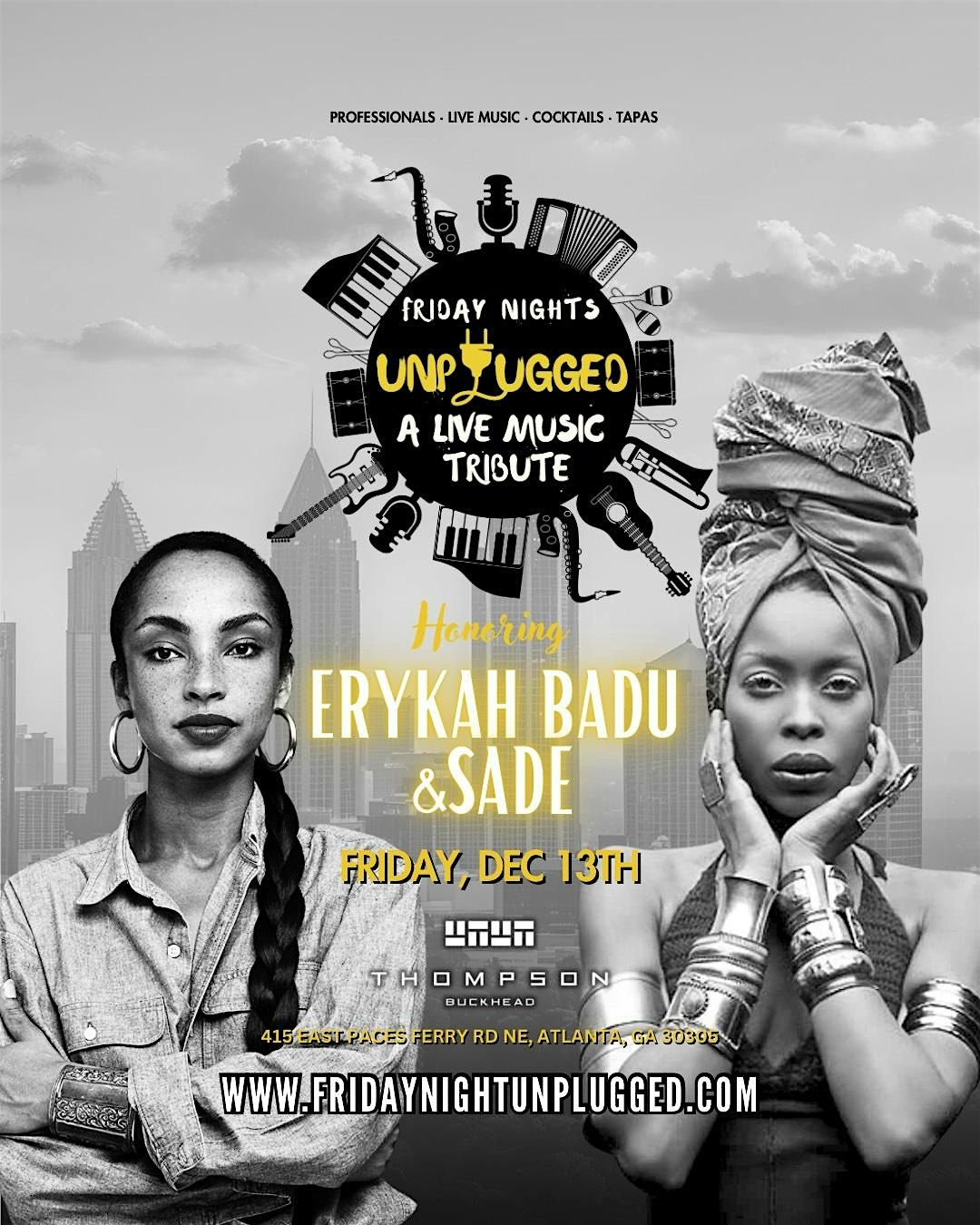 Friday Night: Unplugged - Erykah Badu & Sade Live Musical Tribute