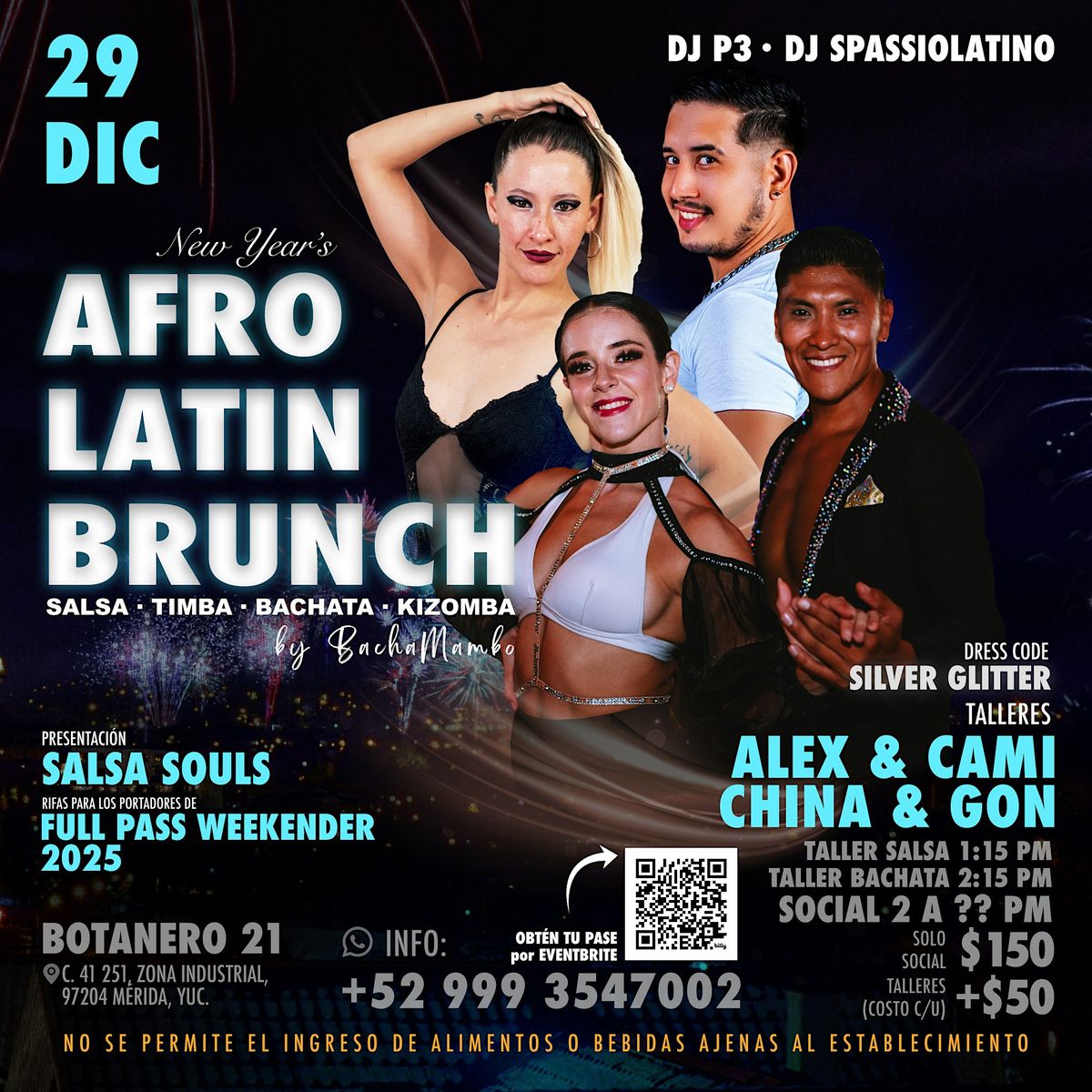 New Year's AfroLatin Brunch 29 Dic - Salsa, Bachata, Timba & Kiz Social