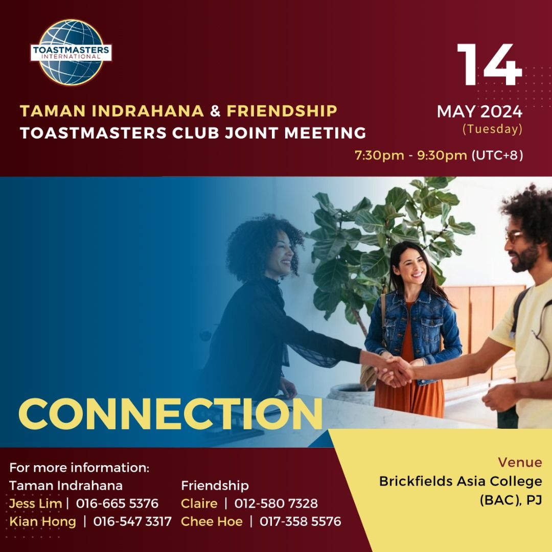 Joint Meeting Taman Indrahana & Friendship Toastmasters Club