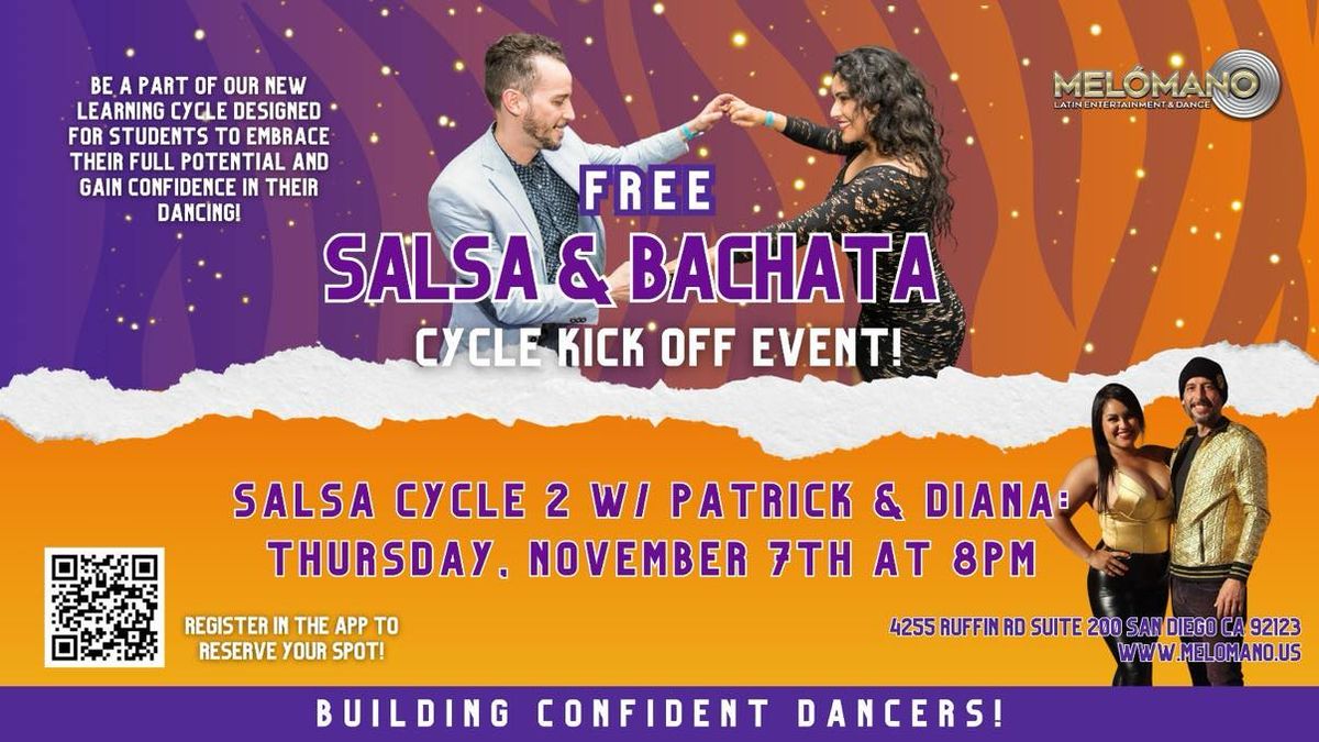 Mel\u00f3mano FREE Salsa Cycle 2 Kick Off! 11\/7!