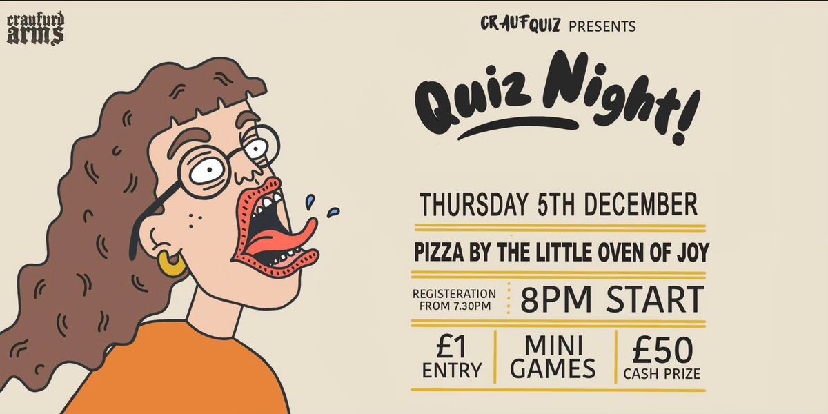 CRAUF QUIZ & Wood Fired Pizza!