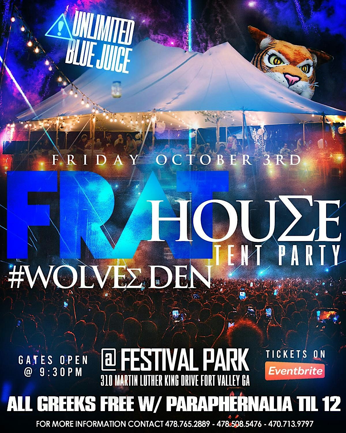 Frat House Tent Party Wolves Den