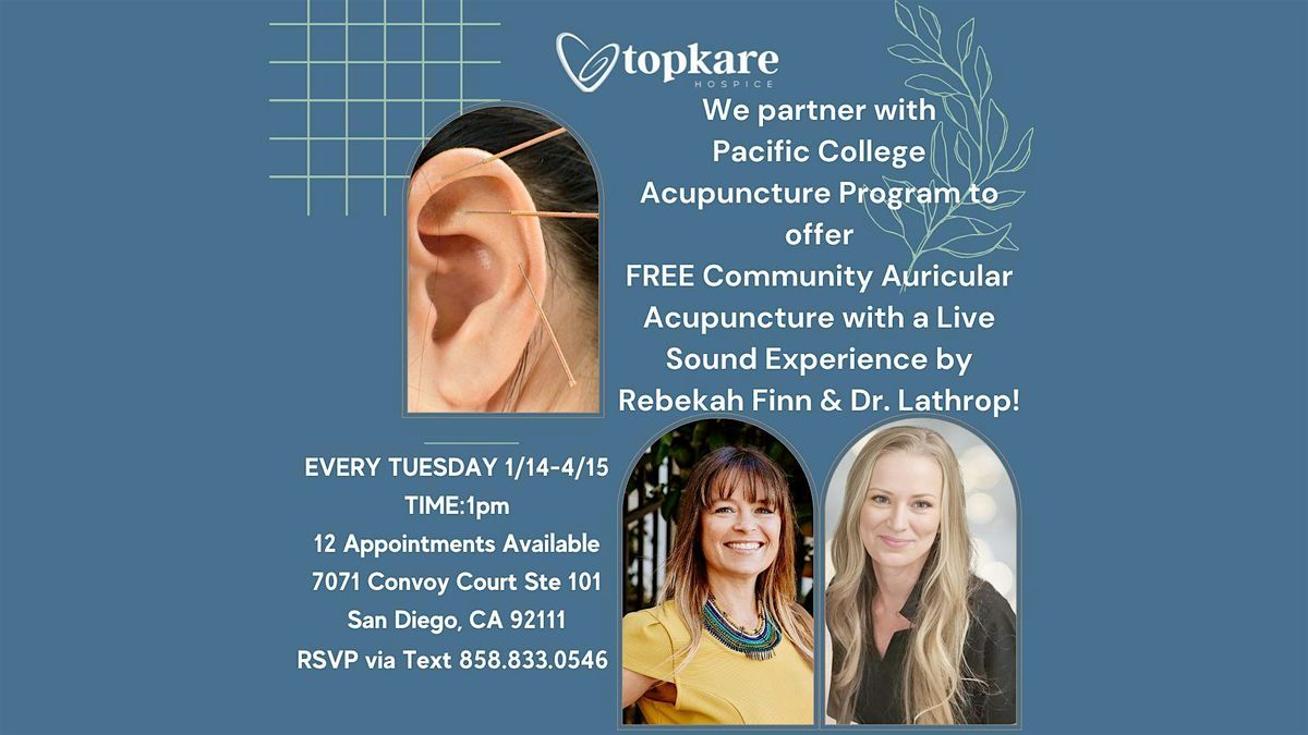 Free Auricular Acupuncture with Sound Experience