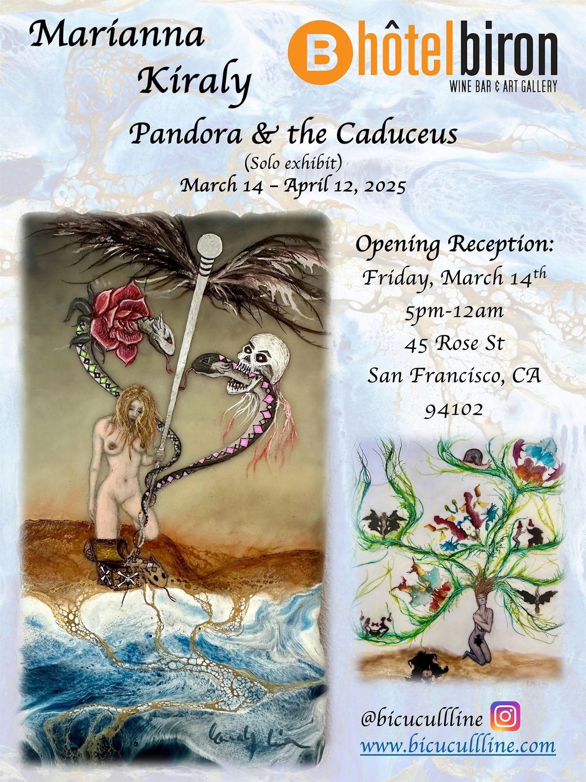 H\u00f4tel Biron Art & Wine Show - Pandora and the Caduceus 3\/14