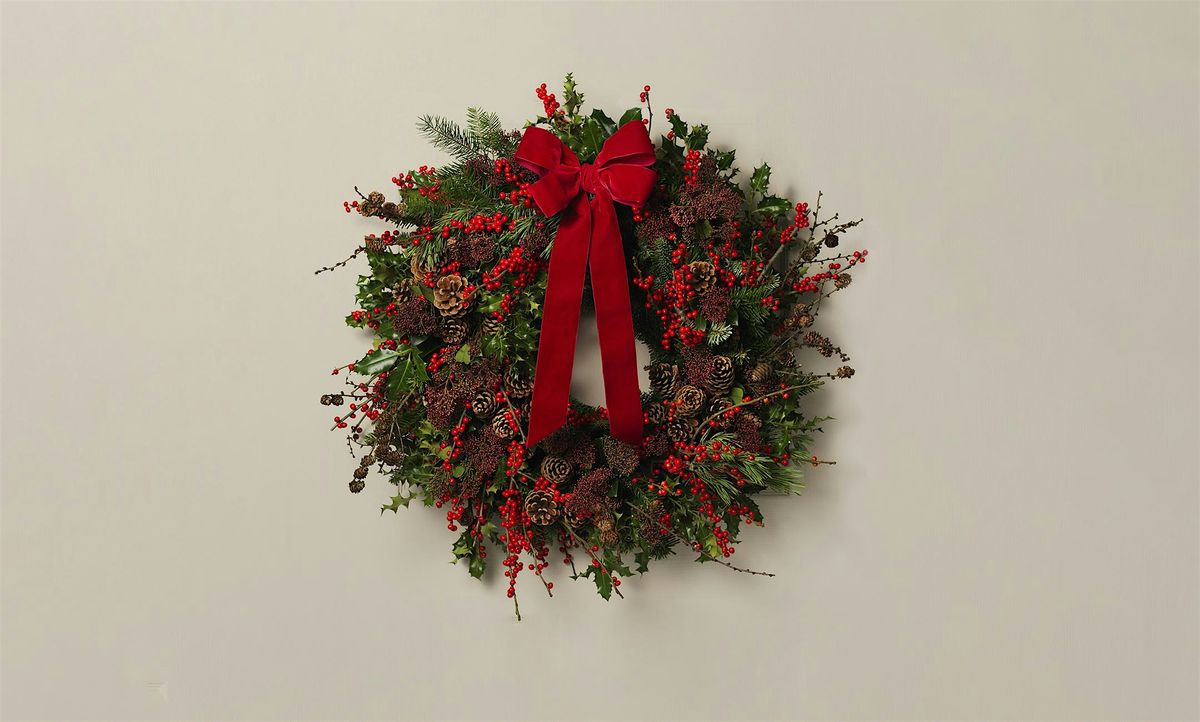 Christmas Wreath Making Workshop at Paul Thomas Flower School