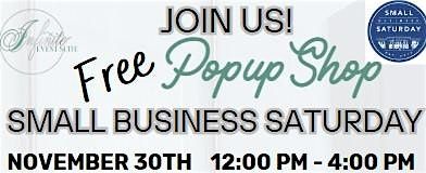 Infinite Small Business Saturday Popup Shop