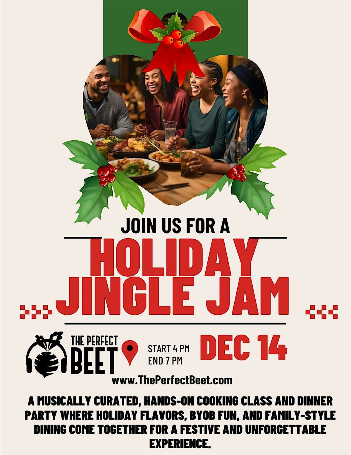 Holiday Jingle Jam Cooking Class\/Dinner Party @ The Perfect Beet