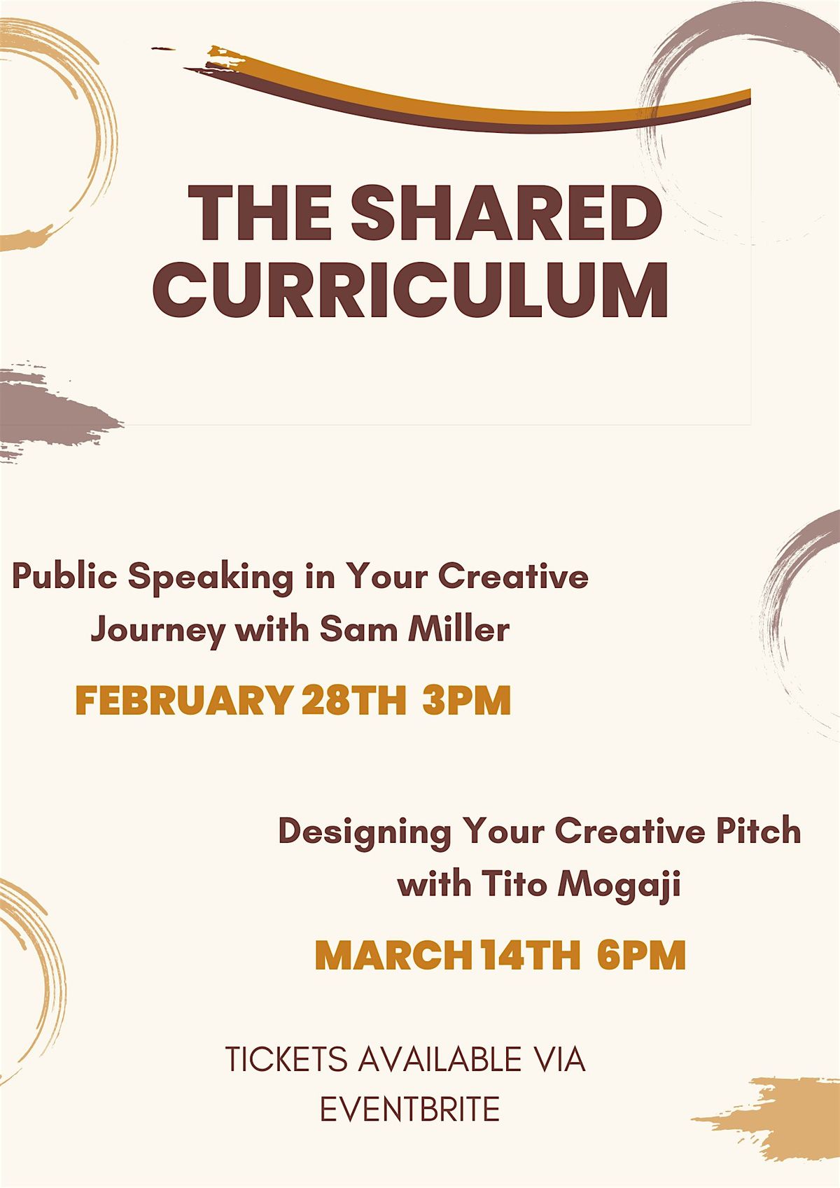 The Shared Curriculum by the CPG: Public Speaking in Your Creative Journey