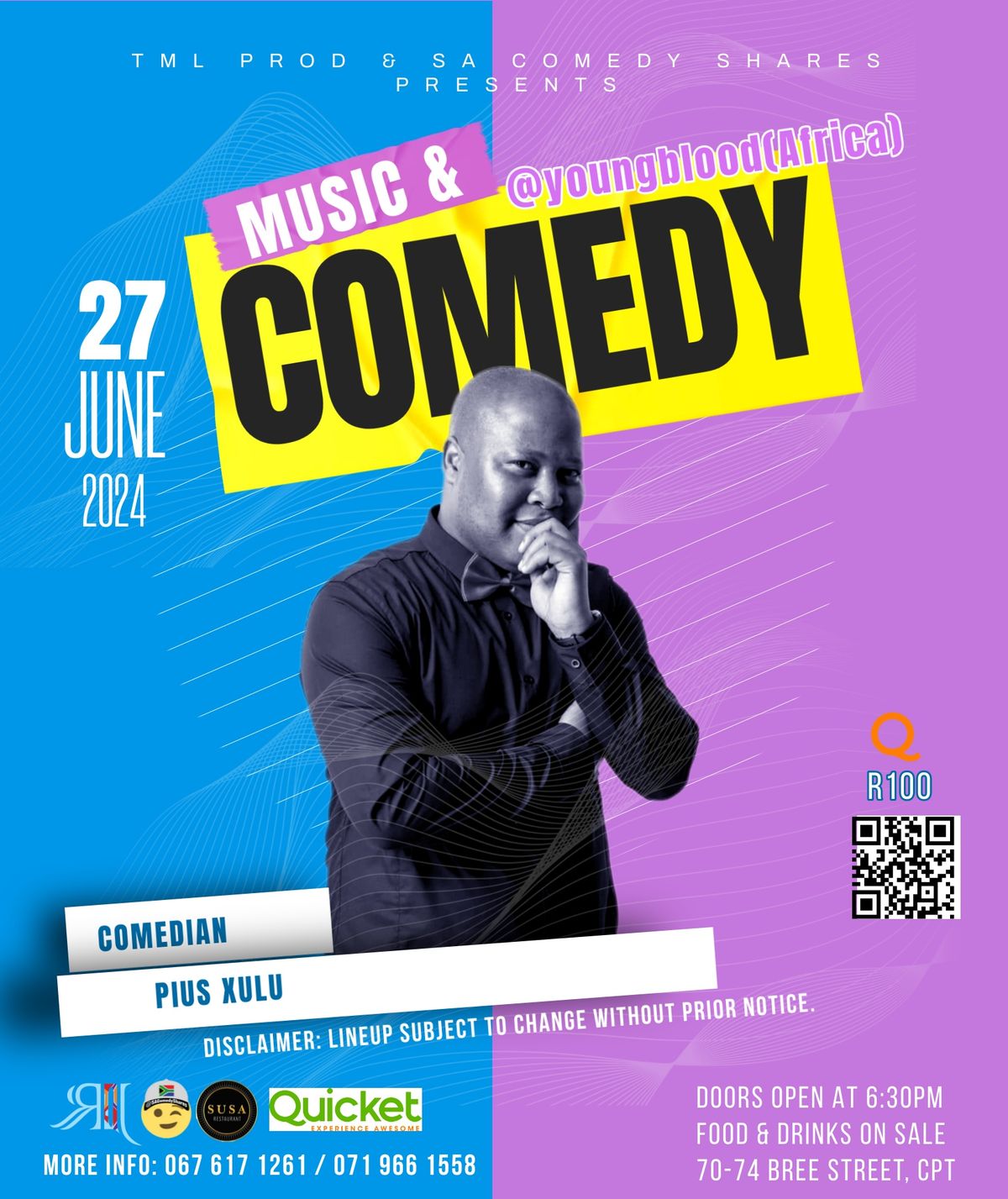 Music and Comedy at YOUNGBLOOD (Africa).