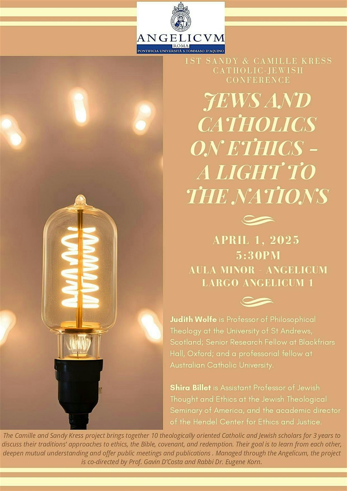 Jews and Catholic, on Ethics, a Light to the Nations