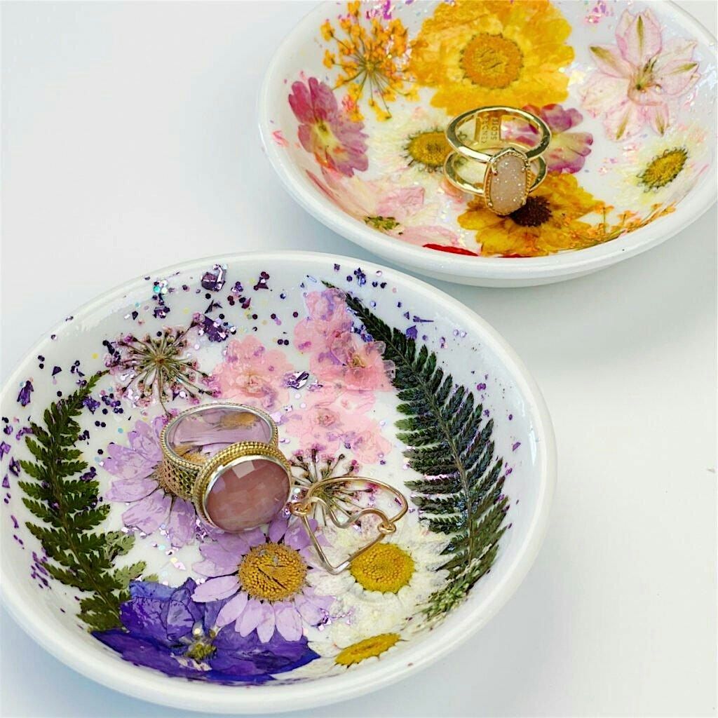 Fall themed resin trinket dish