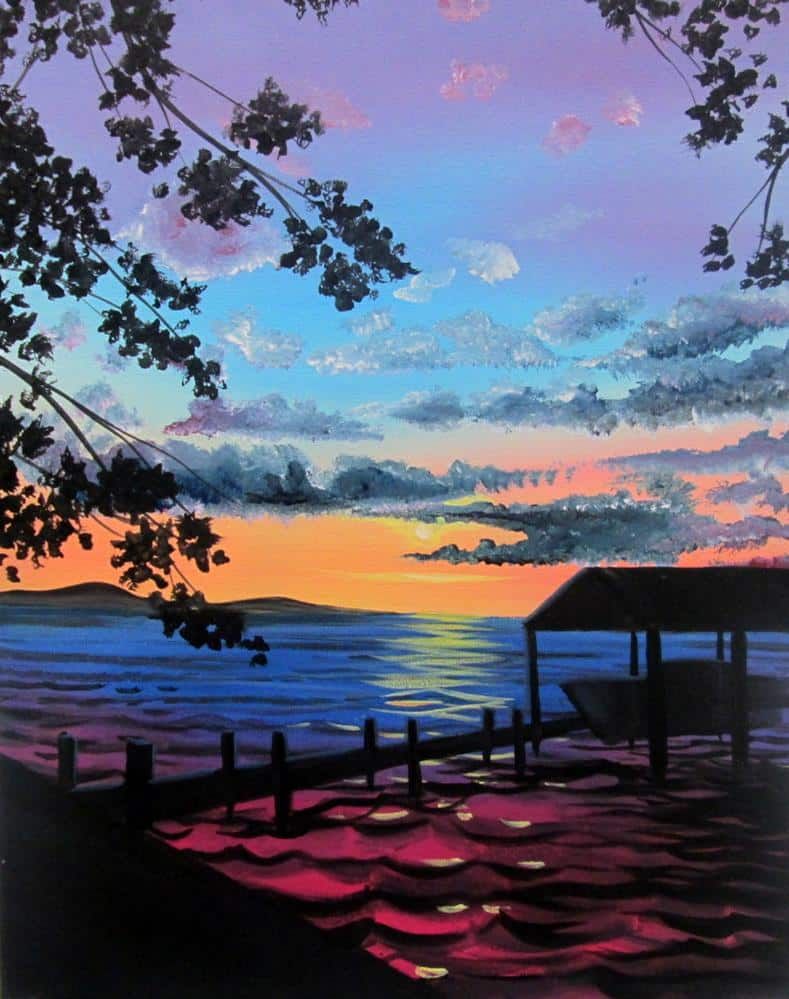 Dockside Sunset ~ $3 Sangrias \u2013 Paint and Sip \u2013 Lansing