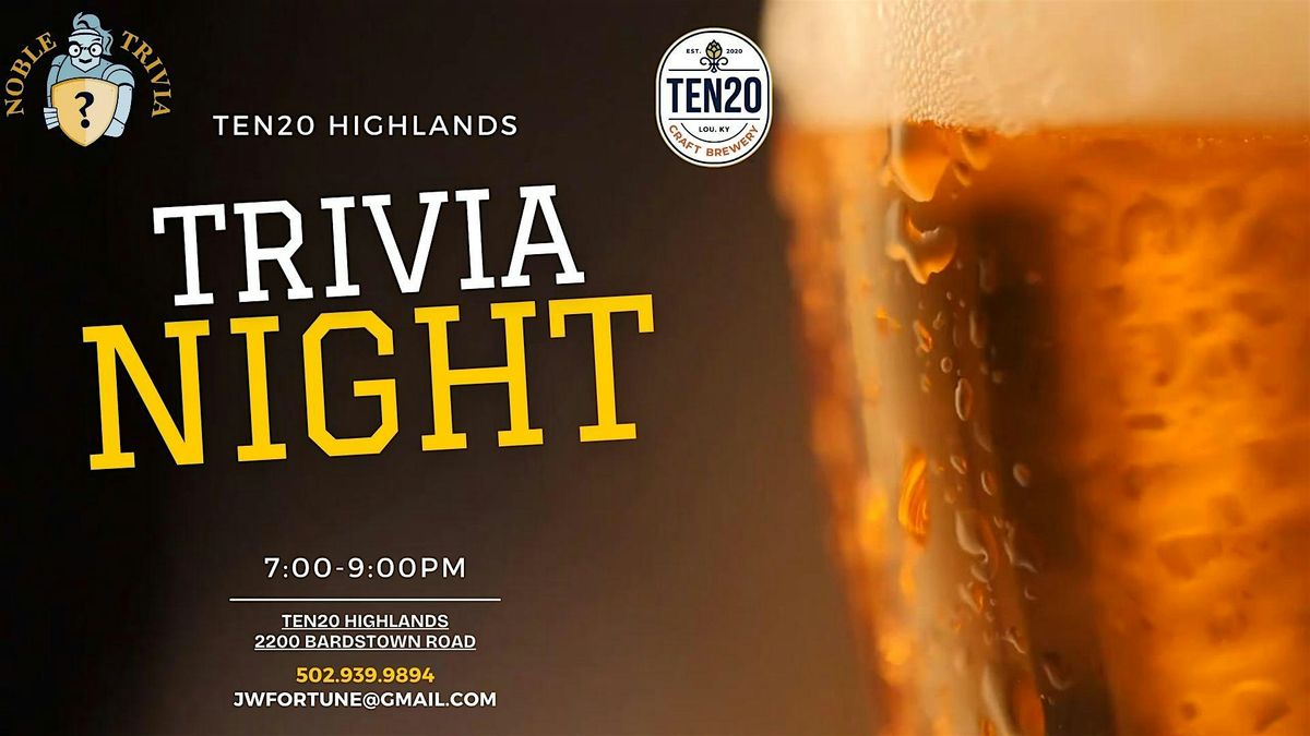 NobleTrivia - Kick-off 2025 - Ten20 Highlands