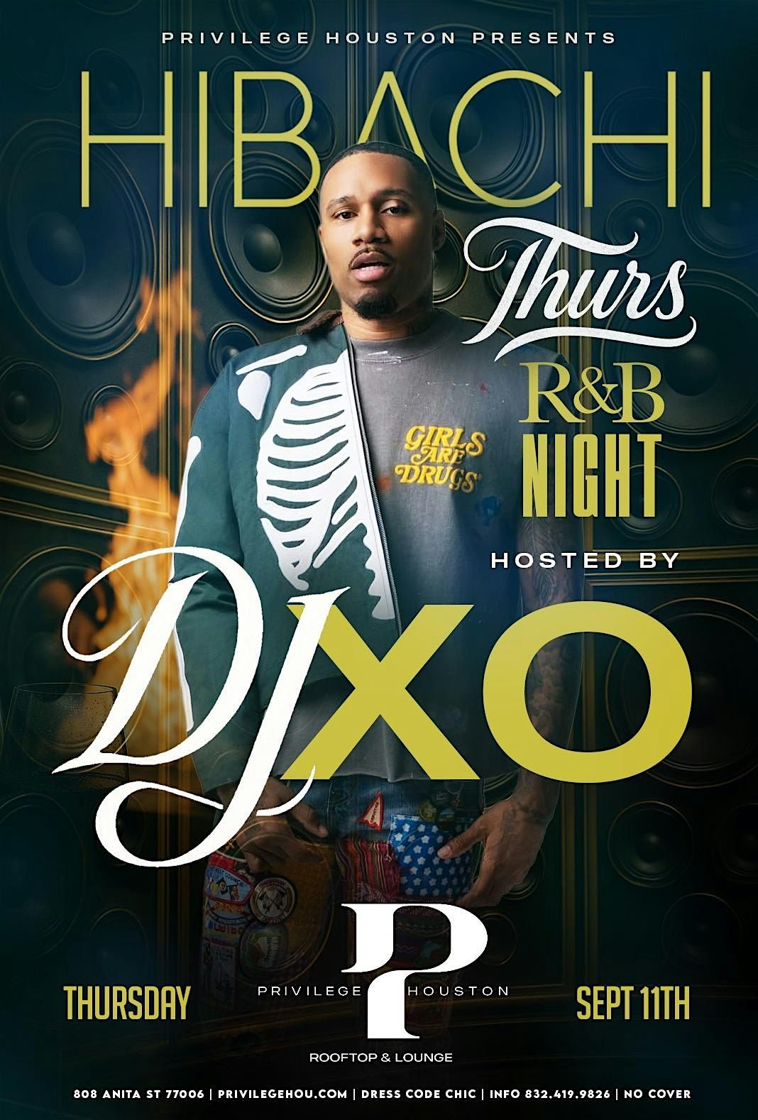 Sept 11 DJ XO Host Hibachi Thurs RnB  At Privilege